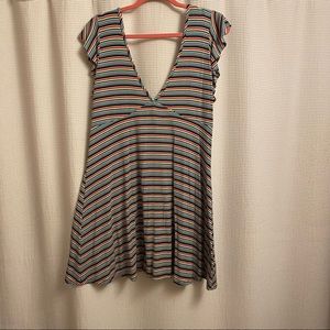 Wild Fable V Neck Multi Color Dress Size Extra Large